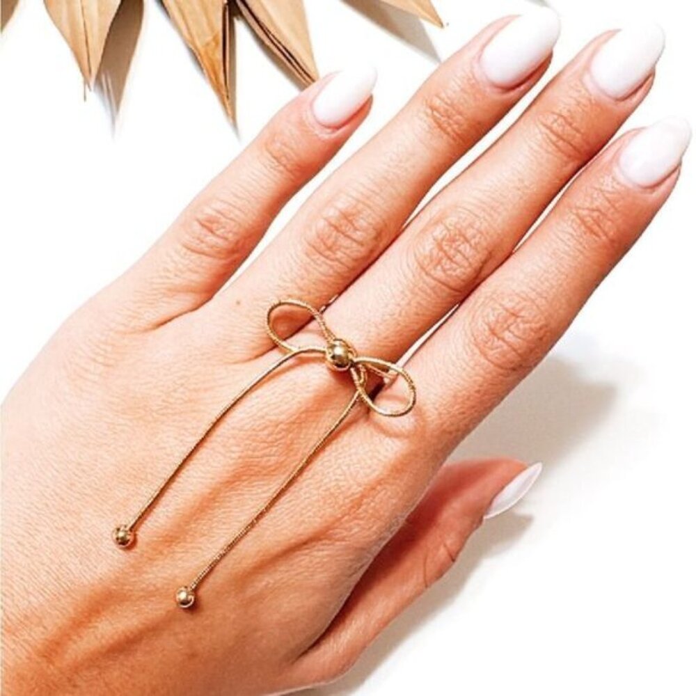Boho bow ring N411